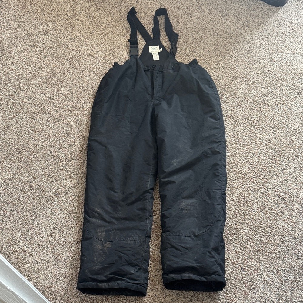 Faded Glory Dark Gray Snow Bib Overalls